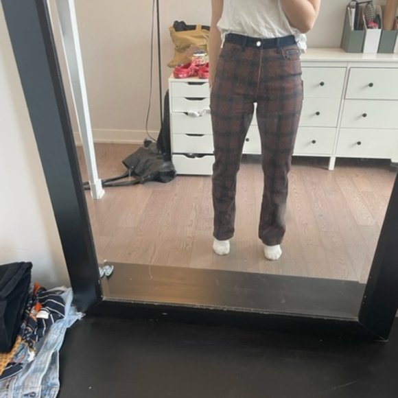 WeWoreWhat New With Tags Plaid Stretchy Jeans - Picture 3 of 6